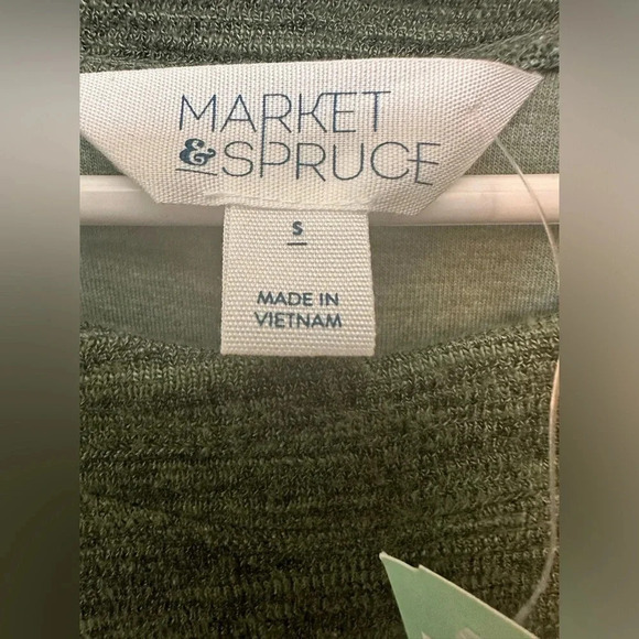 Stitch Fix Market And Spruce Perni Button Detail Knit Dress, Heather Green NWT - Picture 3 of 7